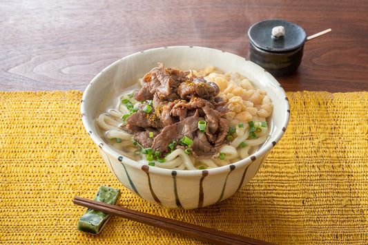 減塩白だし粉末で！肉うどん